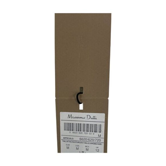 Massimo Dutti Womens Maxi Dress Linen Medium M Beige Marl 6620/620 NWD - Picture 9 of 16